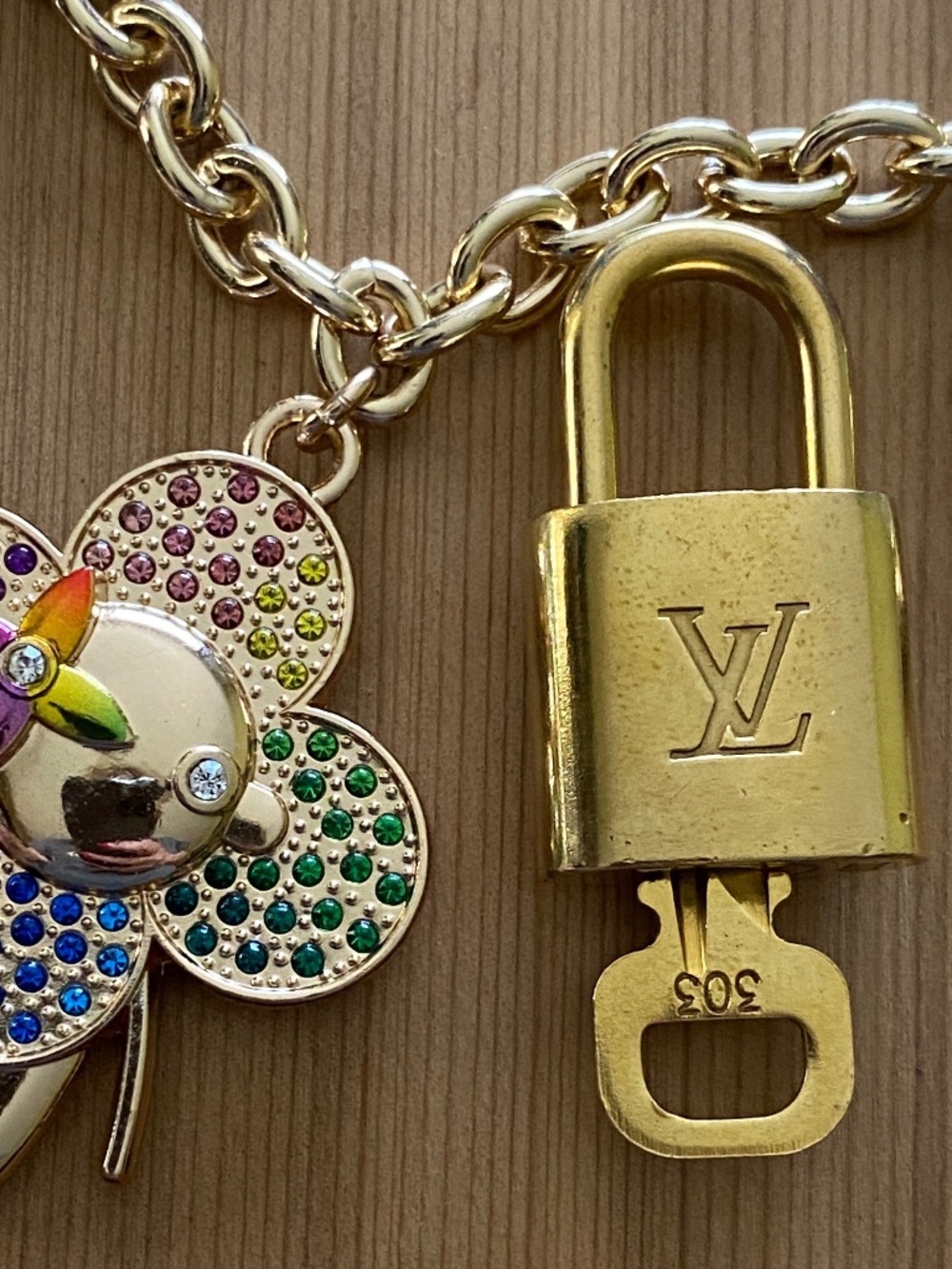 Louis Vuitton Padlock & Key Set #303 + Free Gift Charm